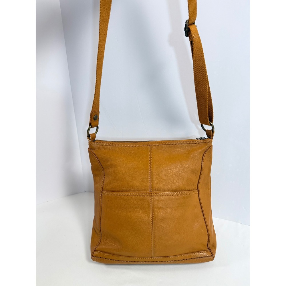 The Sak Ginger Tan Pebbled Leather Crossbody Bag Adjustable Strap